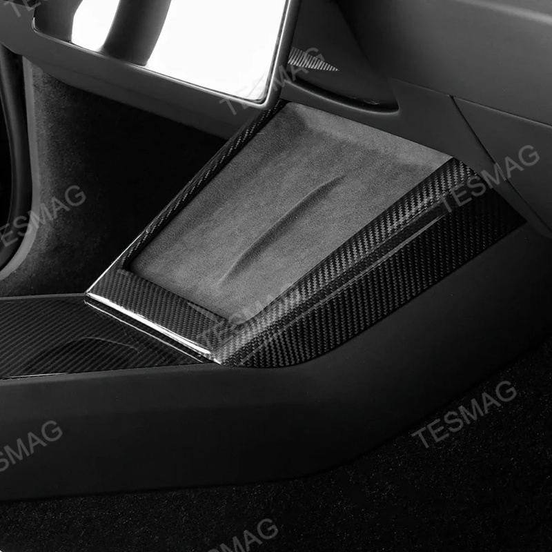 Real Carbon Fiber Center Console Charging Frame Cover for Tesla Model 3 Highland / Y Juniper