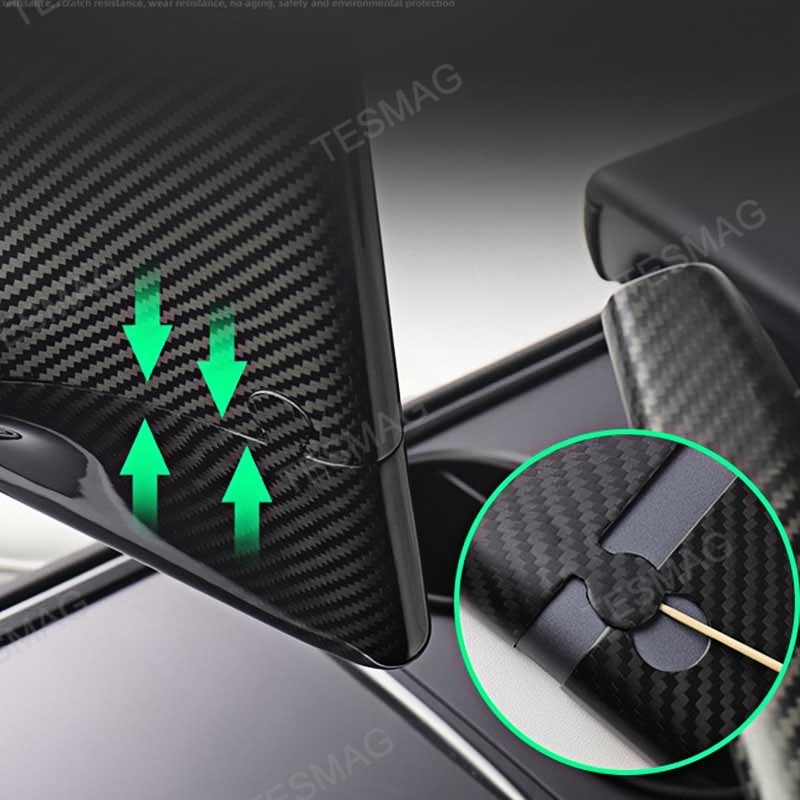 Real Carbon Fiber Center Control Screen Back Cover for Tesla Model 3/Y