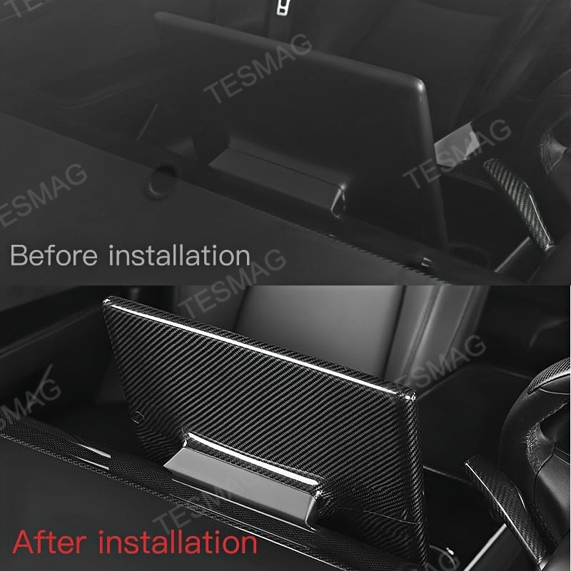 Real Carbon Fiber Center Control Screen Back Cover for Tesla Model 3/Y