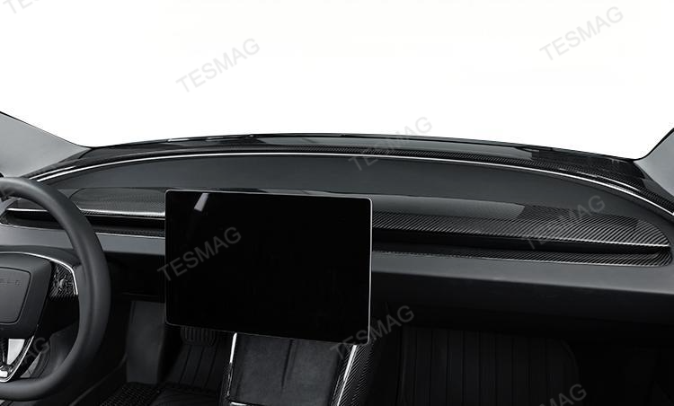 Real Carbon Fiber Dashboard Air Vent Overlay Kit For Tesla Model 3/Y