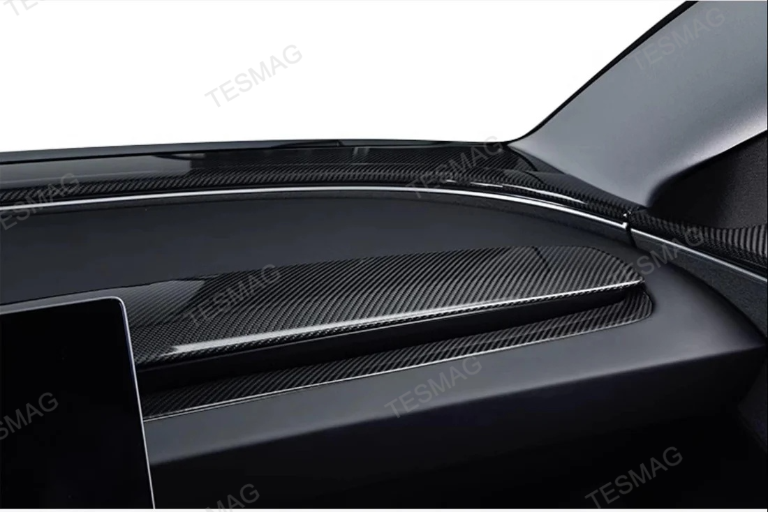Real Carbon Fiber Dashboard Air Vent Overlay Kit For Tesla Model 3/Y