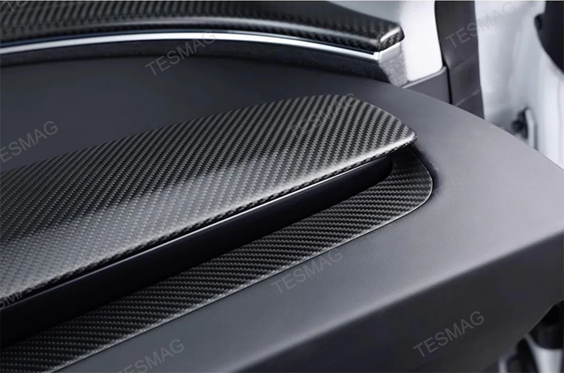 Real Carbon Fiber Dashboard Air Vent Overlay Kit For Tesla Model 3/Y