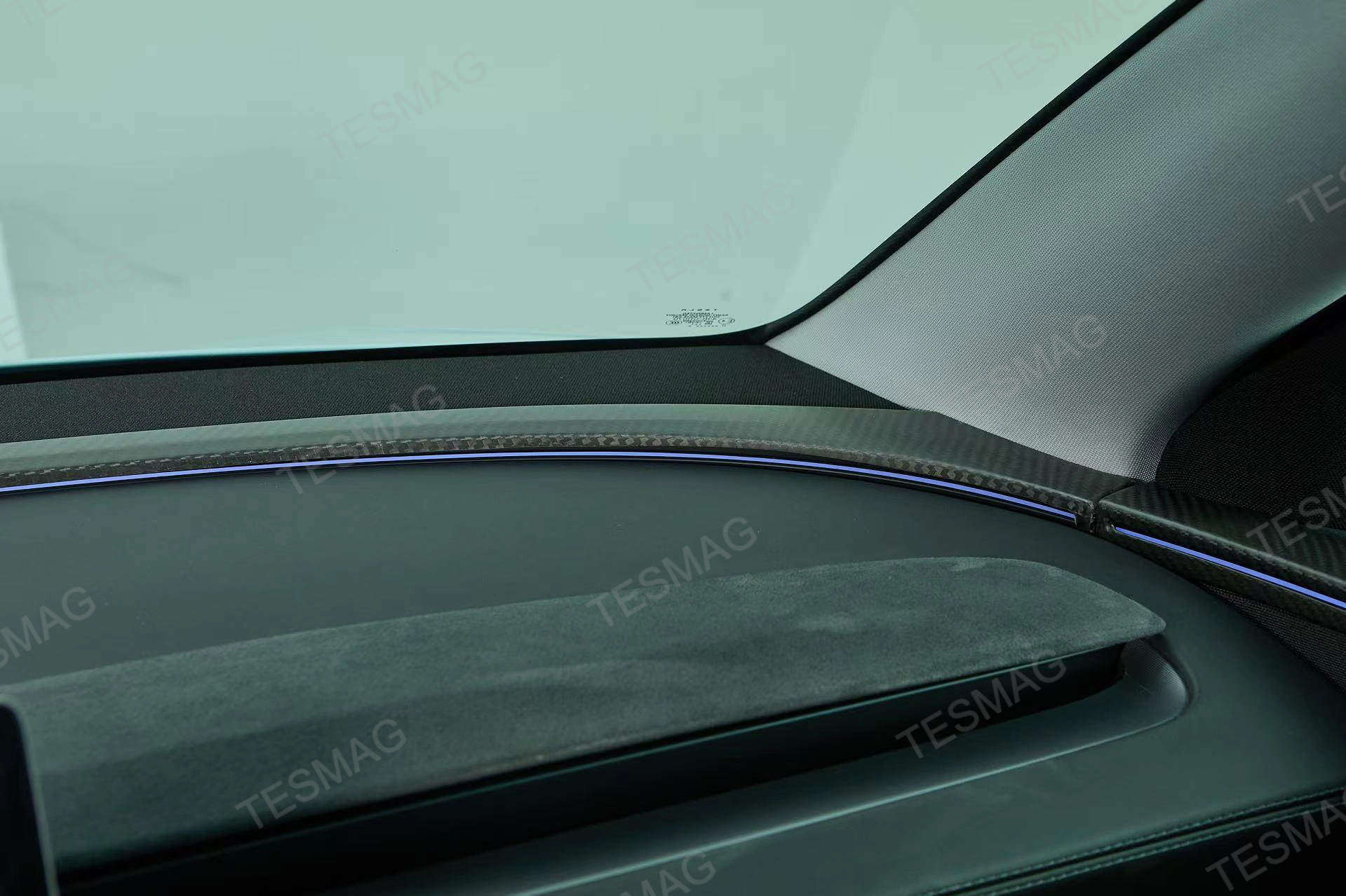 Real Carbon Fiber Dashboard Air Vent Overlay Kit For Tesla Model 3/Y