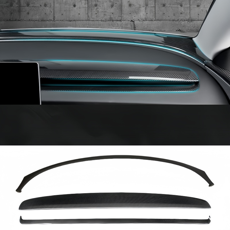 Real Carbon Fiber Dashboard Air Vent Overlay Kit For Tesla Model 3/Y