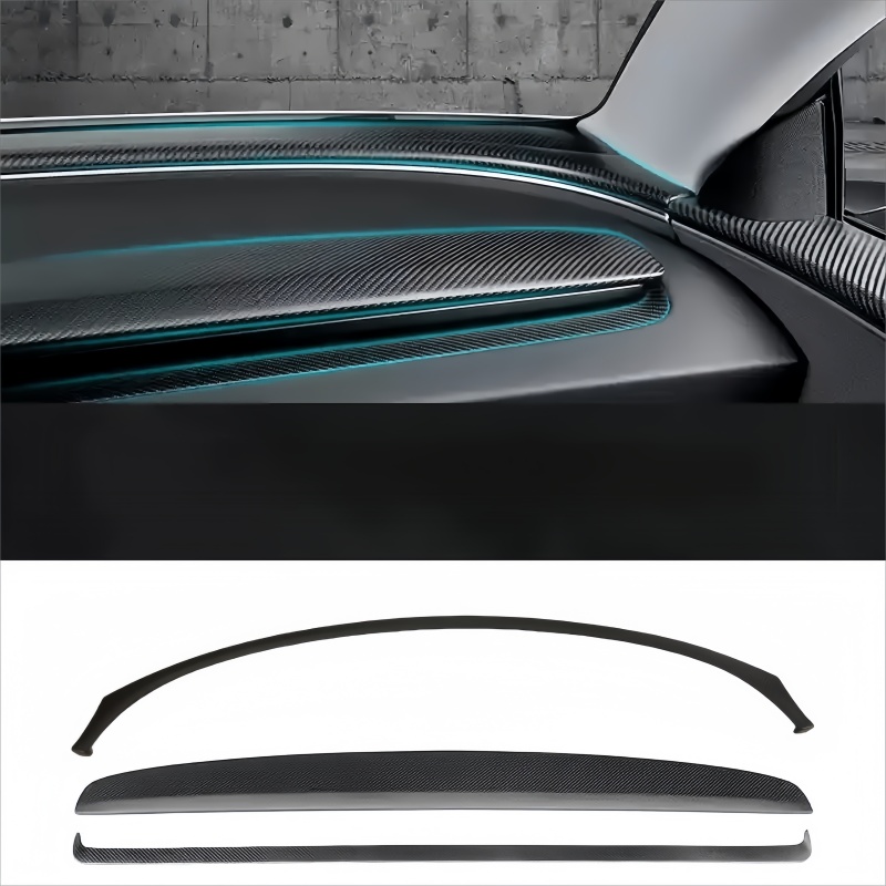 Real Carbon Fiber Dashboard Air Vent Overlay Kit For Tesla Model 3/Y