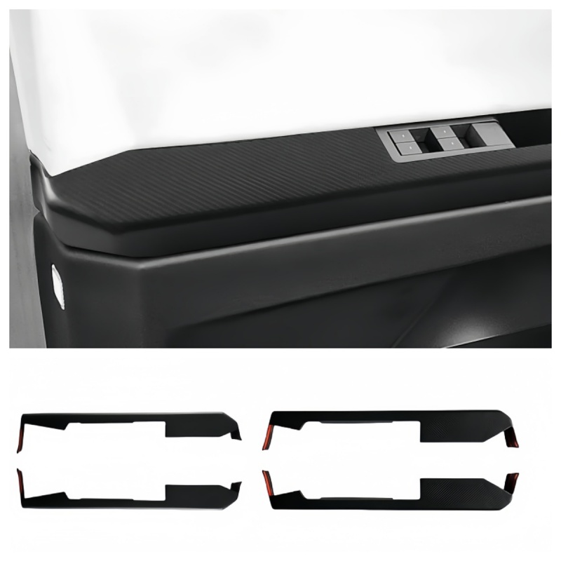 Real Carbon Fiber Door Armrest Covers for Tesla Cybertruck 