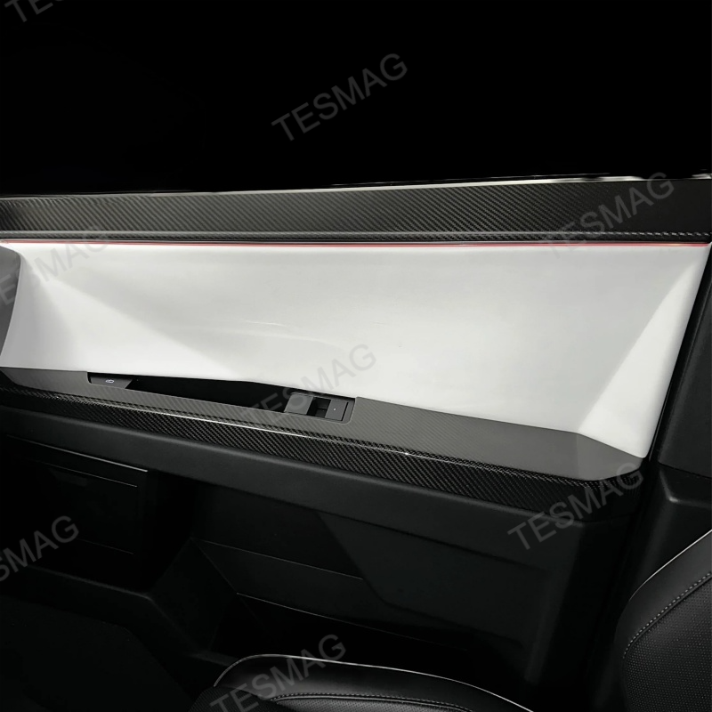 Real Carbon Fiber Door Armrest Covers for Tesla Cybertruck 