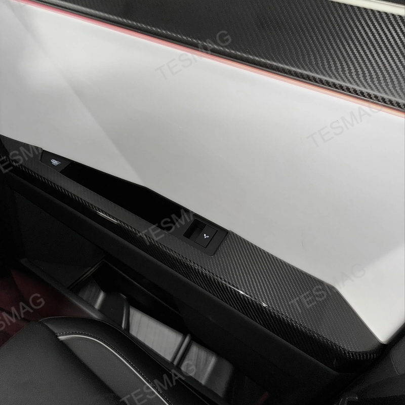 Real Carbon Fiber Door Armrest Covers for Tesla Cybertruck 