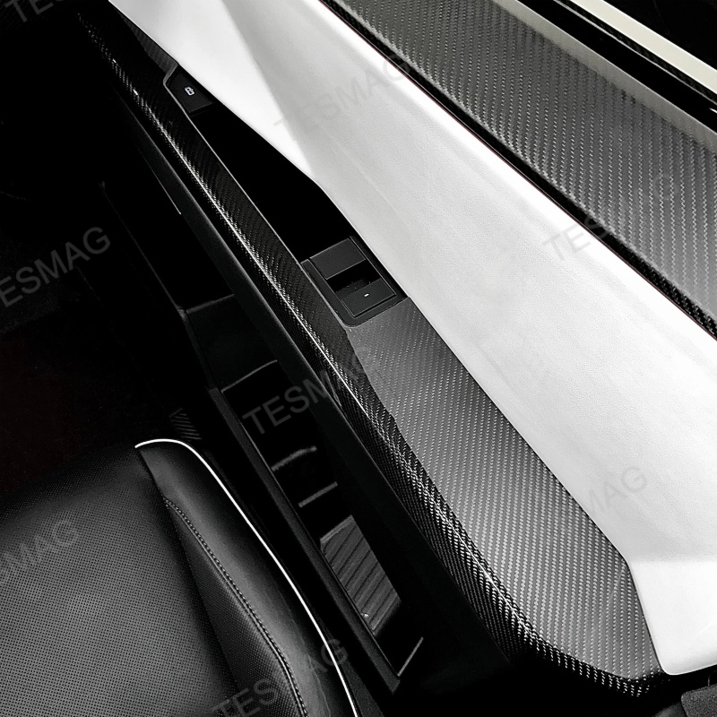 Real Carbon Fiber Door Armrest Covers for Tesla Cybertruck 