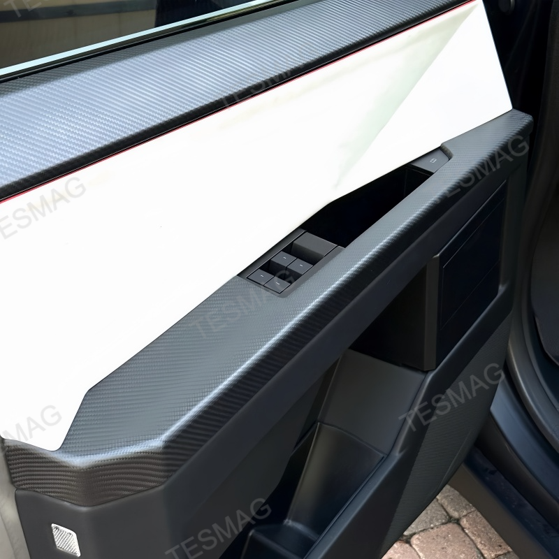 Real Carbon Fiber Door Armrest Covers for Tesla Cybertruck 