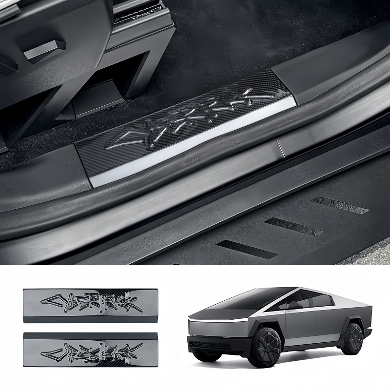 Real Carbon Fiber Door Sill Protection for Tesla Cybertruck