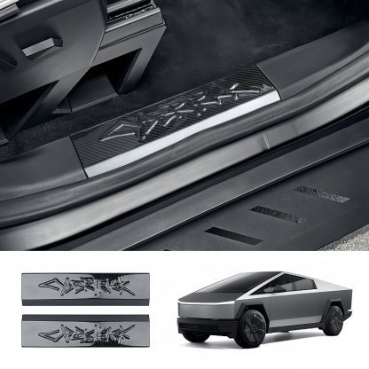 Real Carbon Fiber Door Sill Protection for Tesla Cybertruck