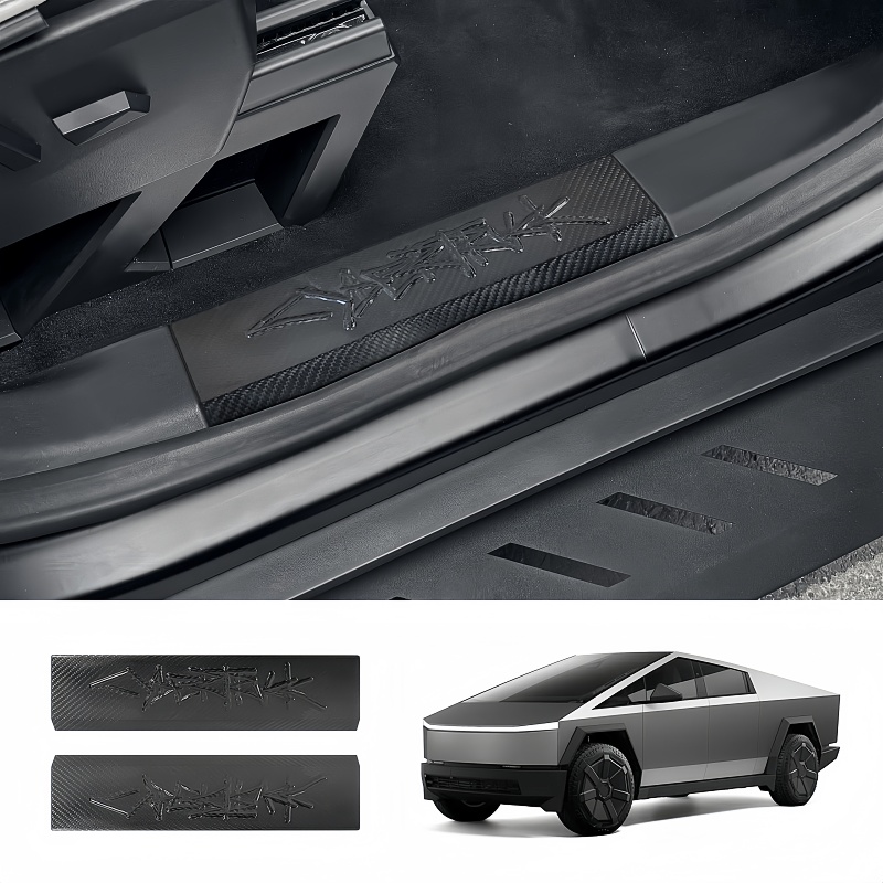 Real Carbon Fiber Door Sill Protection for Tesla Cybertruck