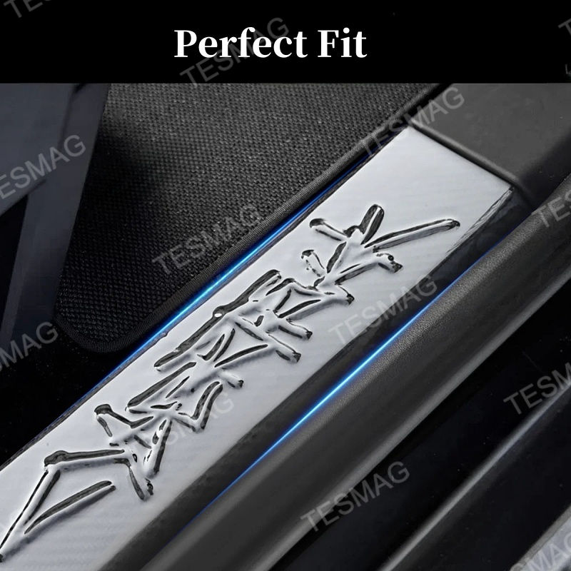Real Carbon Fiber Door Sill Protection for Tesla Cybertruck