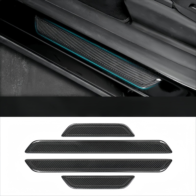 Real Carbon Fiber Door Sill Protector for Tesla Model Y