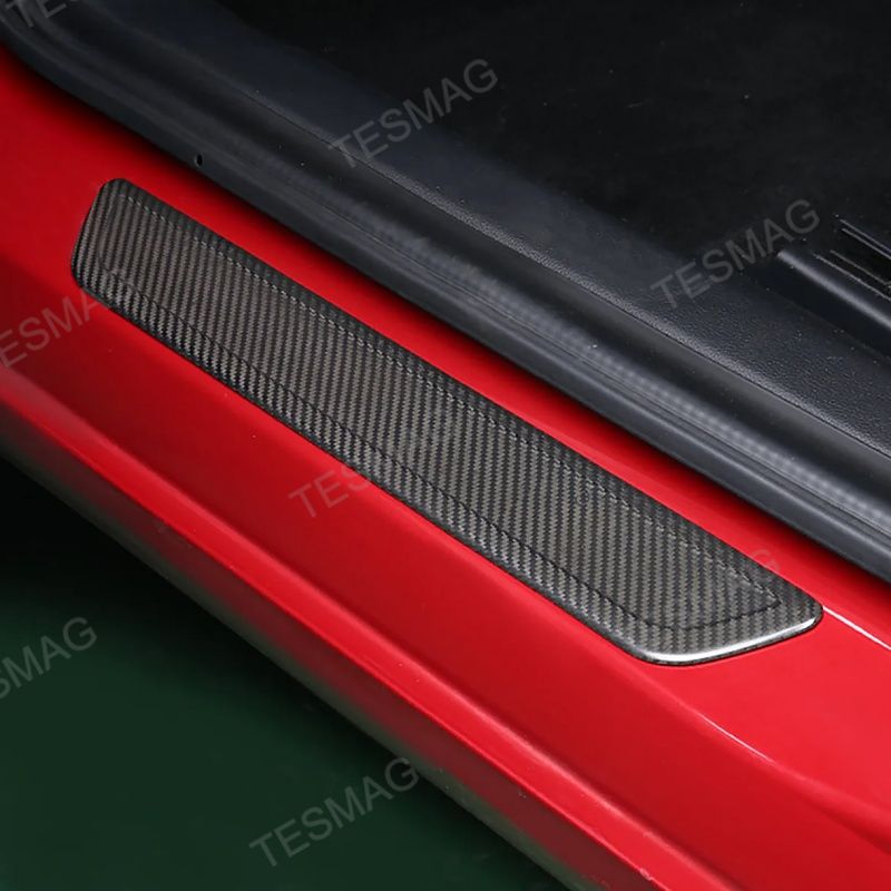 Real Carbon Fiber Door Sill Protector for Tesla Model Y