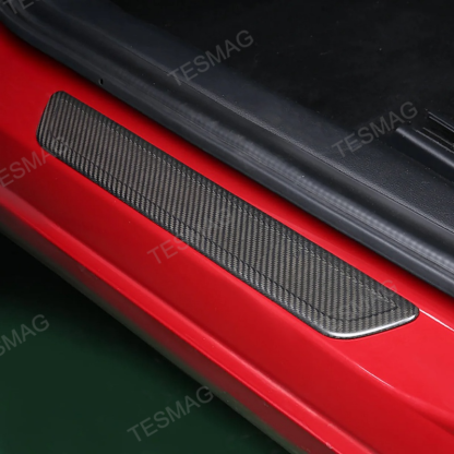 Real Carbon Fiber Door Sill Protector for Tesla Model Y
