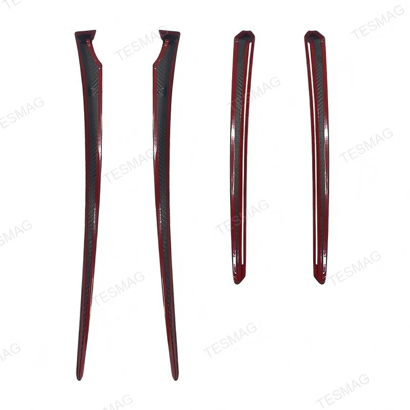 Real Carbon Fiber Front & Rear Door Trim Covers for Tesla Model Y Juniper