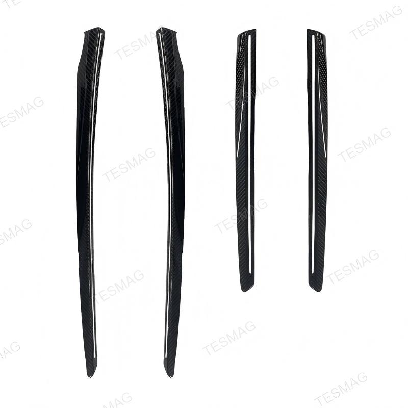 Real Carbon Fiber Front & Rear Door Trim Covers for Tesla Model Y Juniper