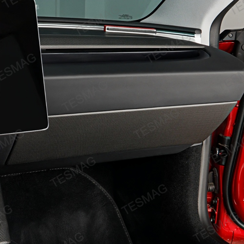 Real Carbon Fiber Glove Box Cover for Tesla Model Y Juniper