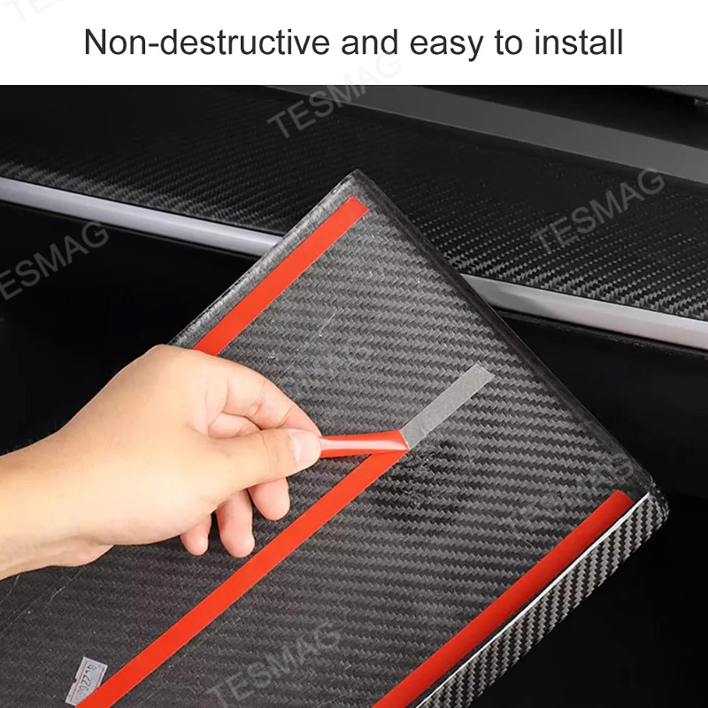 Real Carbon Fiber Glove Box Cover for Tesla Model Y Juniper
