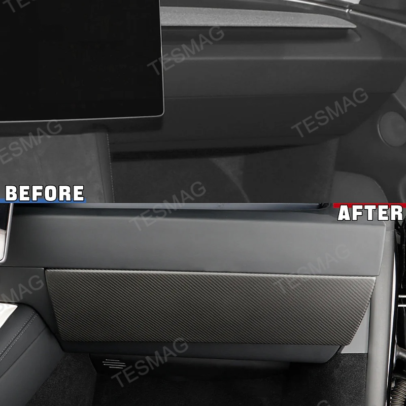 Real Carbon Fiber Glove Box Cover for Tesla Model Y Juniper
