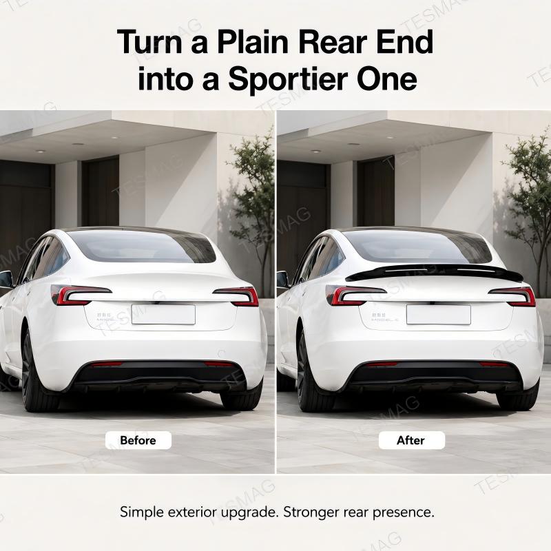 Real Carbon Fiber Hollow Rear Spoiler for Tesla Model 3 Highland 2024+  Model Y Juniper 2025+