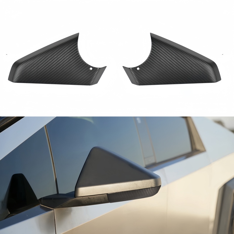 Real Carbon Fiber Lower Mirror Cover Caps for Tesla Cybertruck