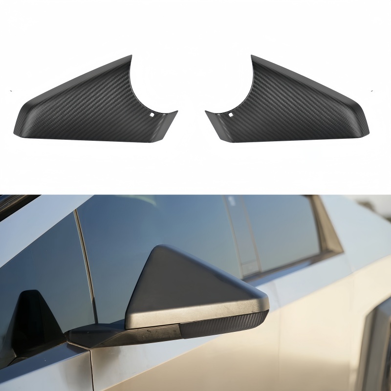 Real Carbon Fiber Lower Mirror Cover Caps for Tesla Cybertruck