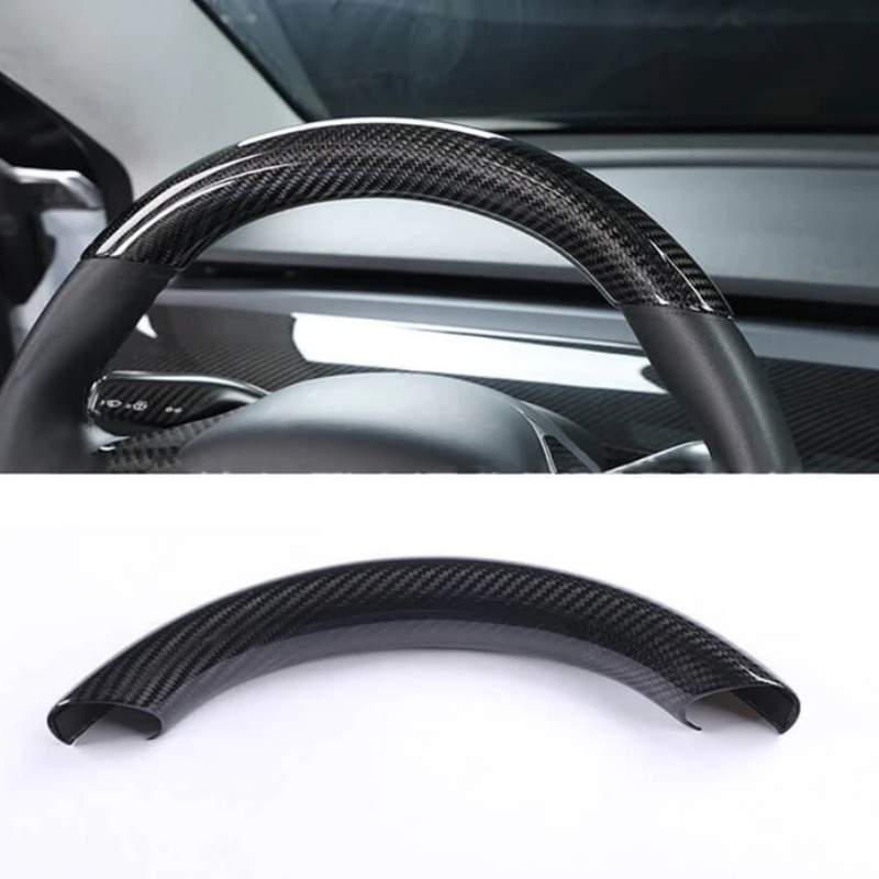 Real Carbon Fiber Steering Wheel Cover for Tesla Model 3/Y
