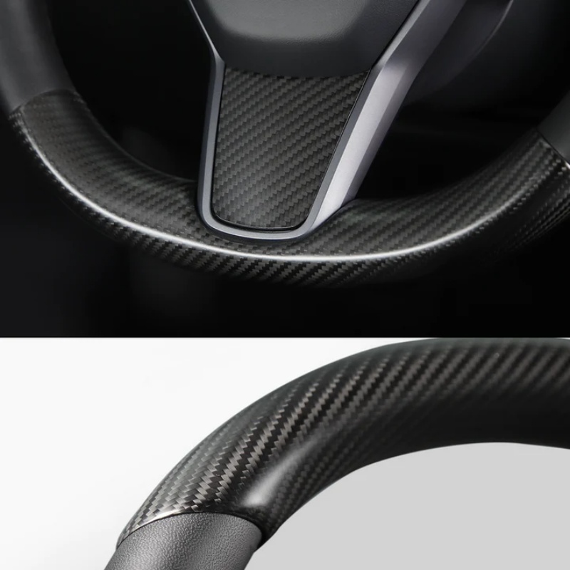 Real Carbon Fiber Steering Wheel Cover for Tesla Model 3/Y