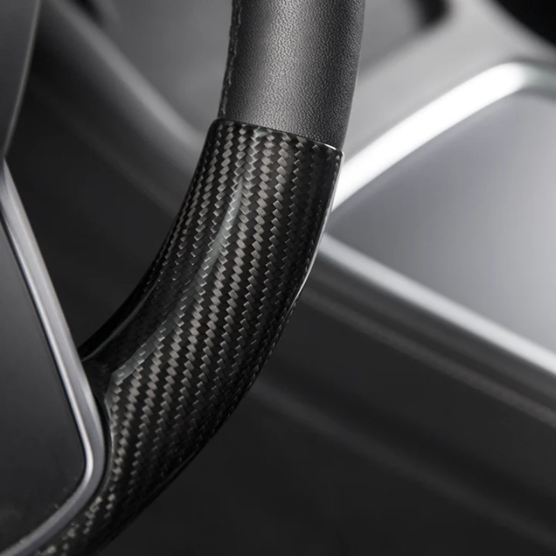 Real Carbon Fiber Steering Wheel Cover for Tesla Model 3/Y