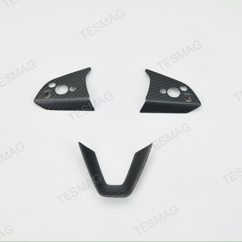 Real Carbon Fiber Steering Wheel Patch for Tesla Model Y Juniper 2025+