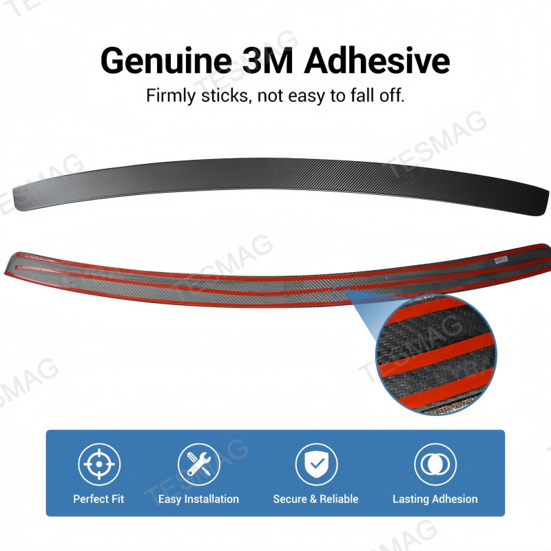 Real Carbon Fiber Tailgate Trim Strip for 2025+Tesla Model Y Juniper