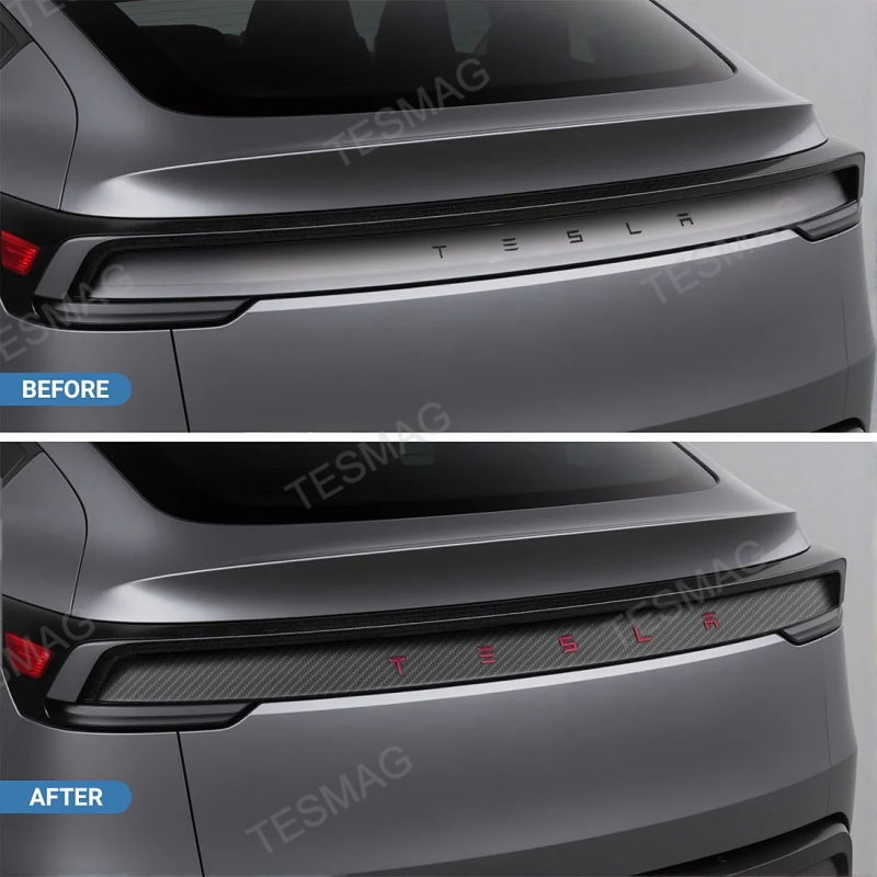 Real Carbon Fiber Tailgate Trim Strip for 2025+Tesla Model Y Juniper