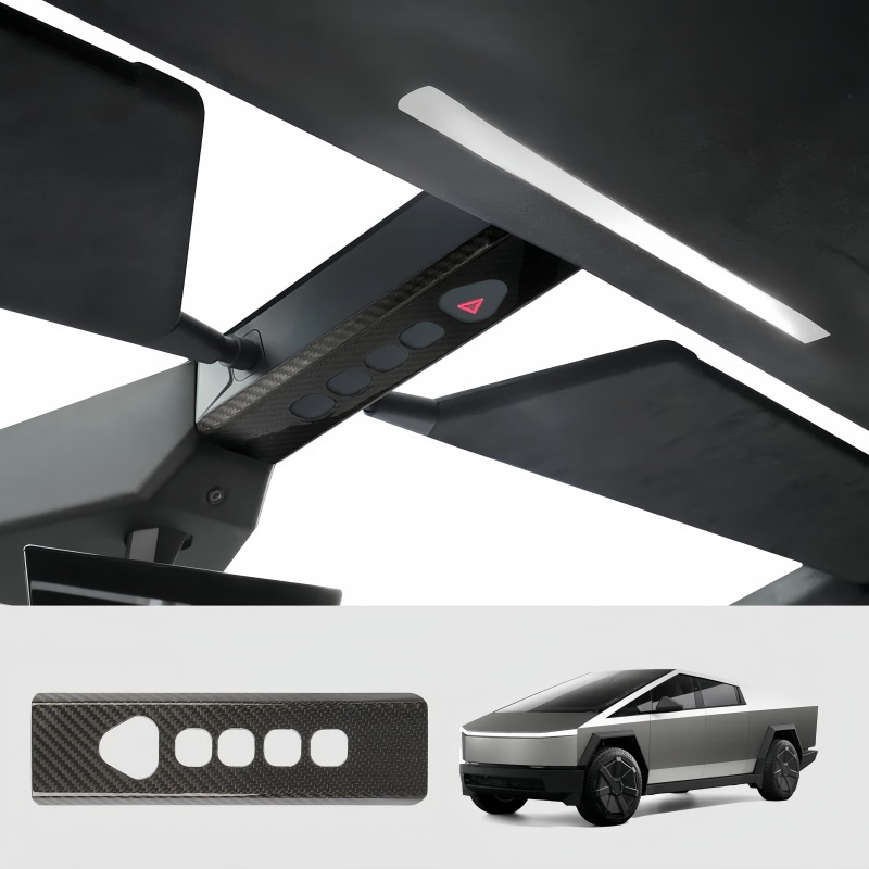 Real Carbon Fiber Tesla Cybertruck Shift Button Console Cover