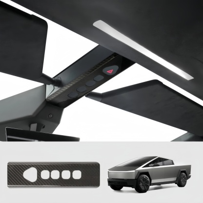 Real Carbon Fiber Tesla Cybertruck Shift Button Console Cover