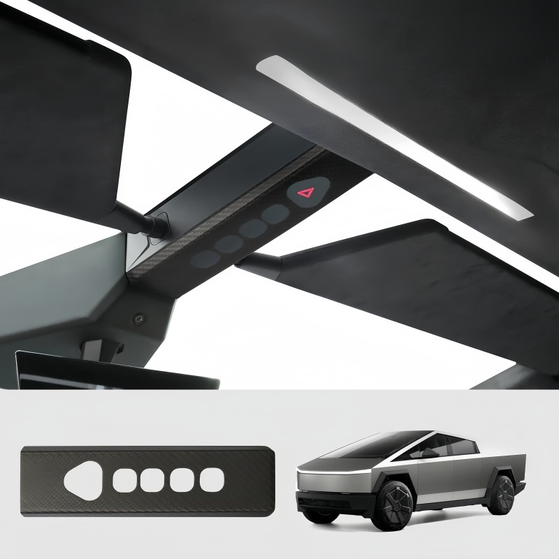 Real Carbon Fiber Tesla Cybertruck Shift Button Console Cover