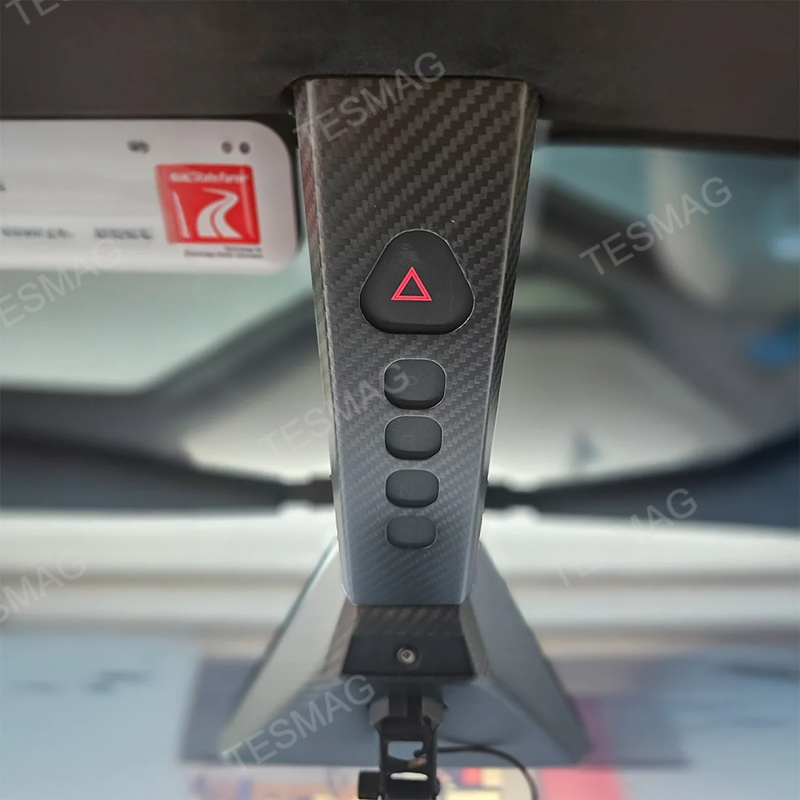 Real Carbon Fiber Tesla Cybertruck Shift Button Console Cover