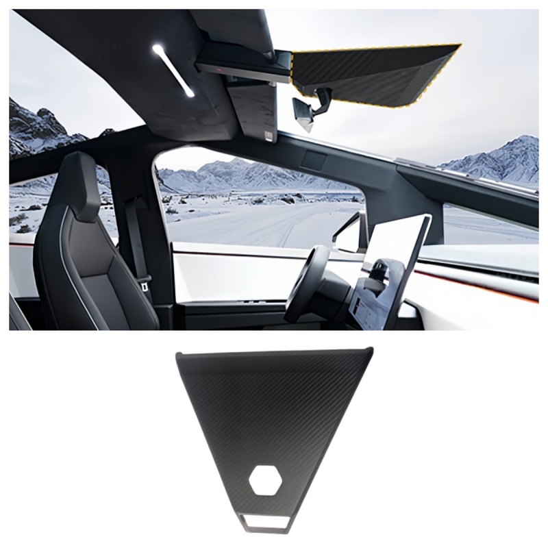 Real Carbon Fiber Warning Light Cover for Tesla Cybertruck
