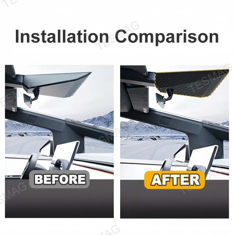 Real Carbon Fiber Warning Light Cover for Tesla Cybertruck