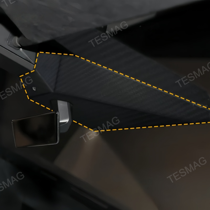 Real Carbon Fiber Warning Light Cover for Tesla Cybertruck