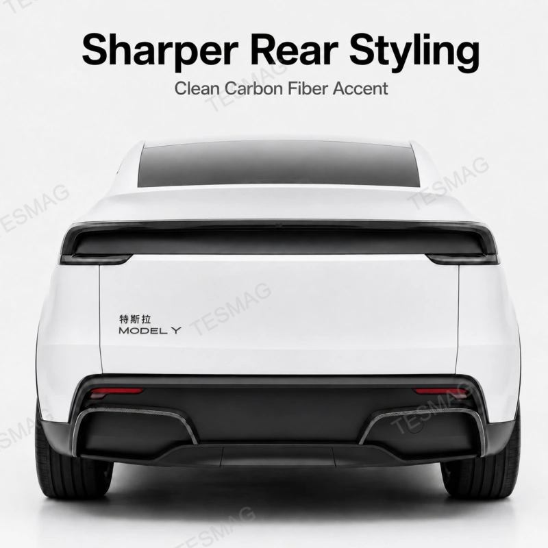 Real Carbon Fiber Rear Bumper Side Trim for Tesla Model Y Juniper Premium 2025+