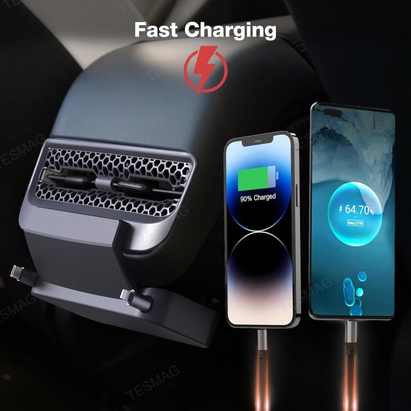 Rear Air Vent Two-in-One Dock Station for Tesla Model 3/Y