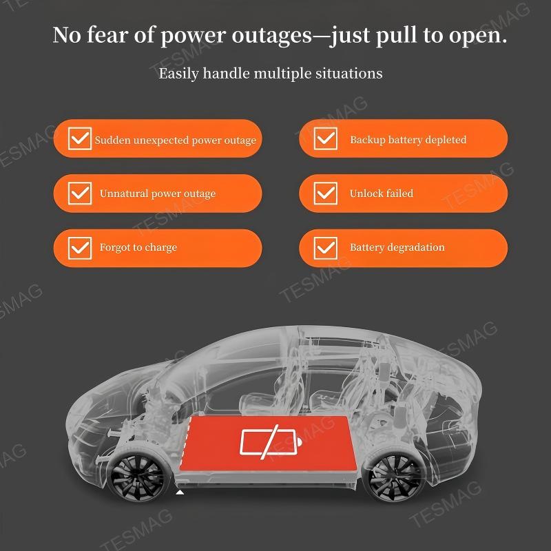 Rear Door Interior Emergency  Pull Handle for Tesla Model Y Juniper 2025+