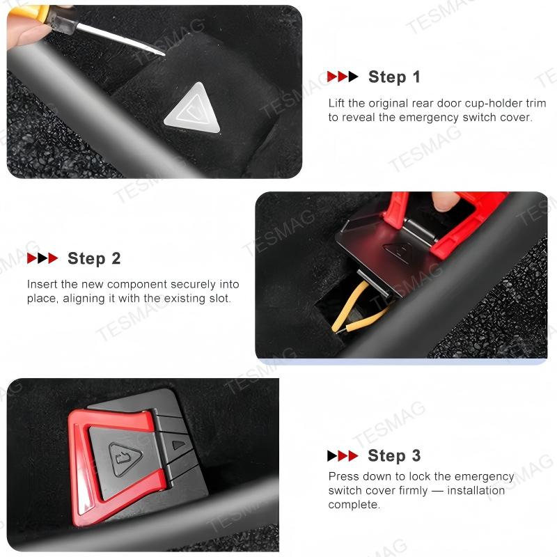 Rear Door Interior Emergency  Pull Handle for Tesla Model Y Juniper 2025+