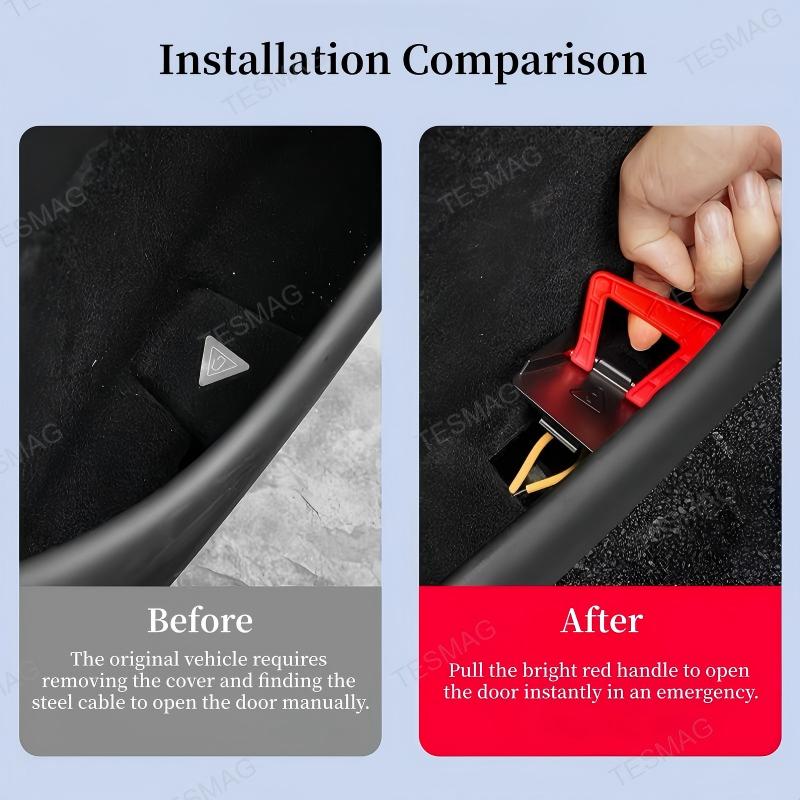 Rear Door Interior Emergency  Pull Handle for Tesla Model Y Juniper 2025+