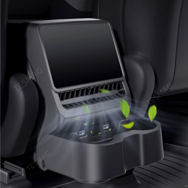 Rear Seat Cup Holder for Tesla Model Y Juniper 2025+ / Model 3 Highland 2024+ Accessories Retractable and Foldable