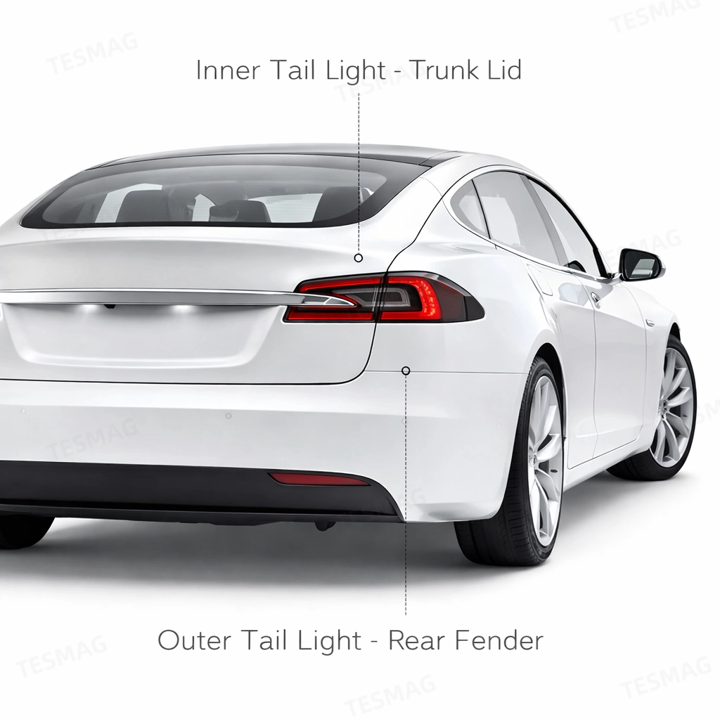 Rear Turn Brake Lamp & Tail Light Replacement For Tesla Model S 2016-2020