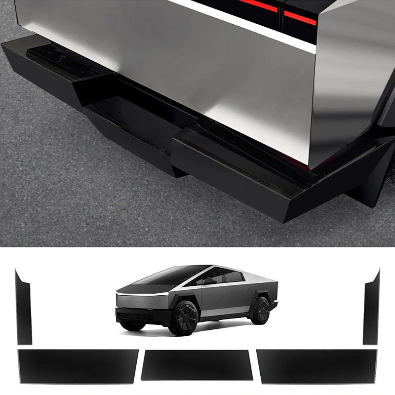 Rear bumper guard in stainless steel for the Tesla Cybertruck